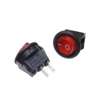 کلید راکر گرد دوحالته دو پایه 3 آمپر 17.3*14.6