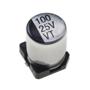 خازن الکترولیت اس ام دی 100 میکرو فاراد 25 ولت