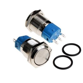 METAL SWITCH WATERPROOF NO LIGHT SELF-LOCKING 16MM