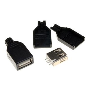 کانکتور مادگی USB A سیم خور